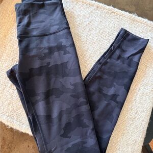 Lululemon Athletica Black Camouflage Leggings